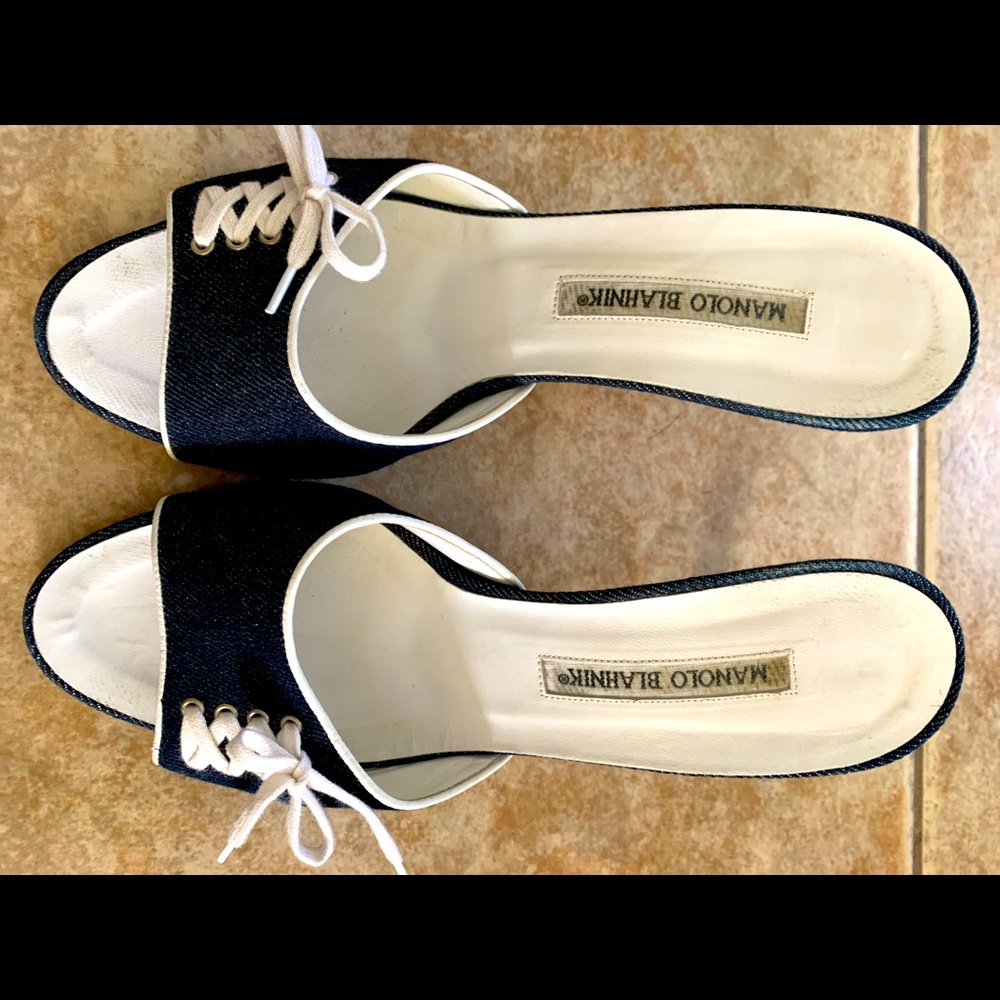 Blue denim Manolo Blahnik